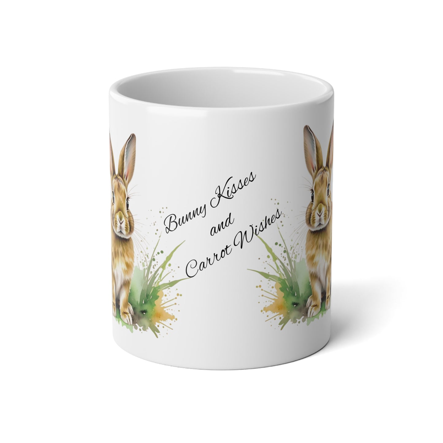 Bunny Kisses and Carrot Wishes Jumbo Mug, 20oz