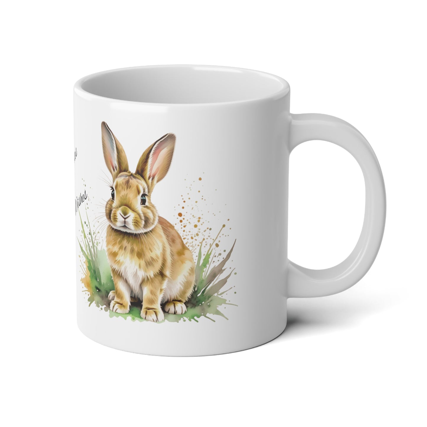 Bunny Kisses and Carrot Wishes Jumbo Mug, 20oz